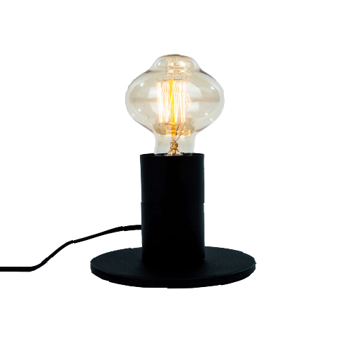 Velador culote con base E27 negro